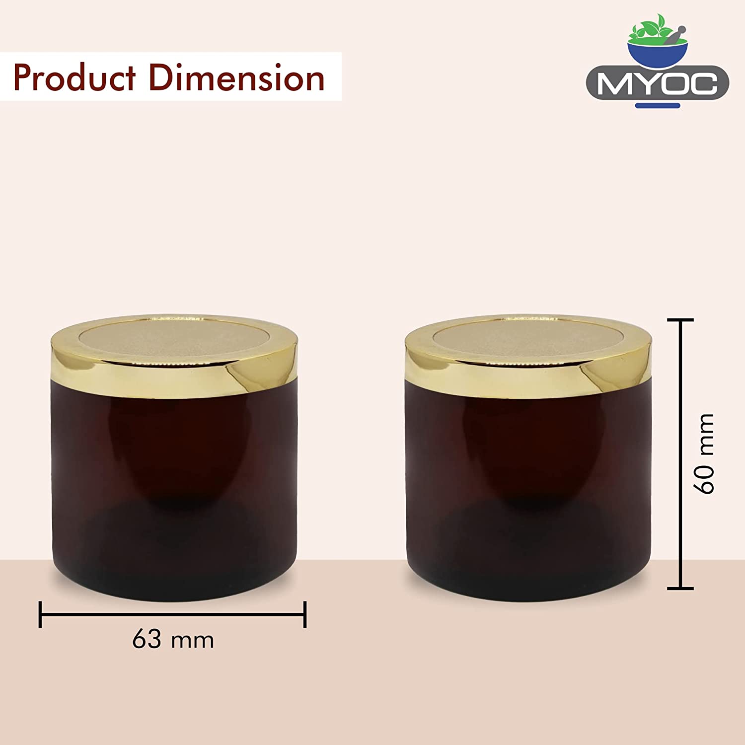 Shoprythm Cosmetic Jar MYOC Amber San Jars with Golden Cap & Inner lid for Creams, Gel, Body Scrub & Butter, DIY Cosmetic Use, Storage Jar- 100gm (Pack of 4) Shoprythm Cosmetic Jar MYOC Amber San Jars with Golden Cap & Inner lid for Creams, Gel, Body Scrub & Butter, DIY Cosmetic Use, Storage Jar- 100gm (Pack of 4)